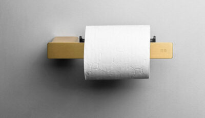 Reframe, toalettpappershållare, mässing