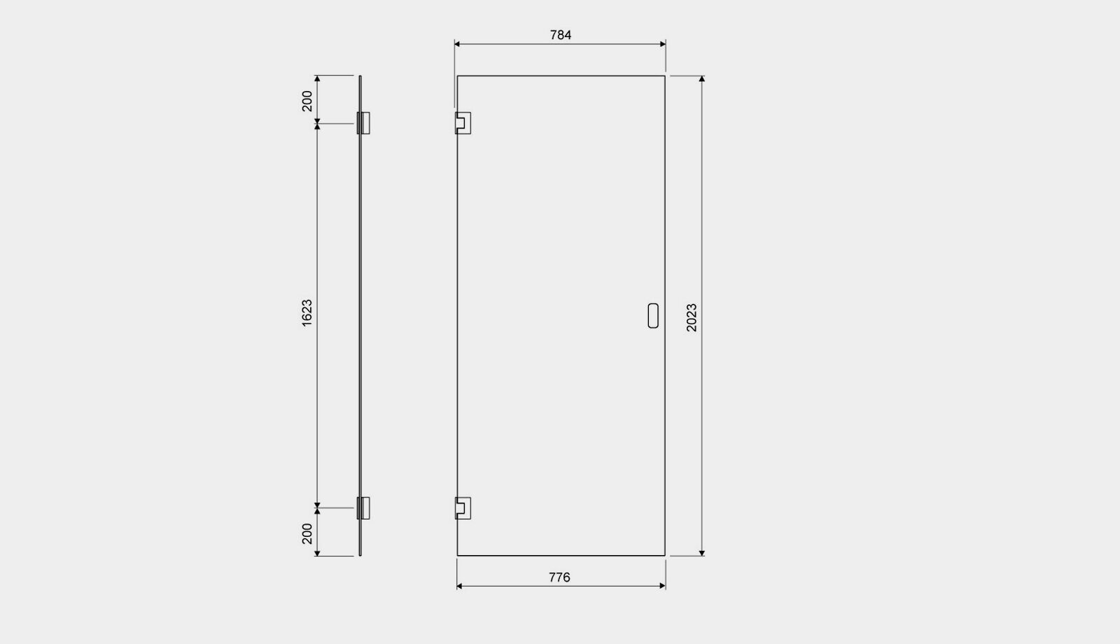 ill_54000800 5400 GlassLine glasdörr Transparent 800